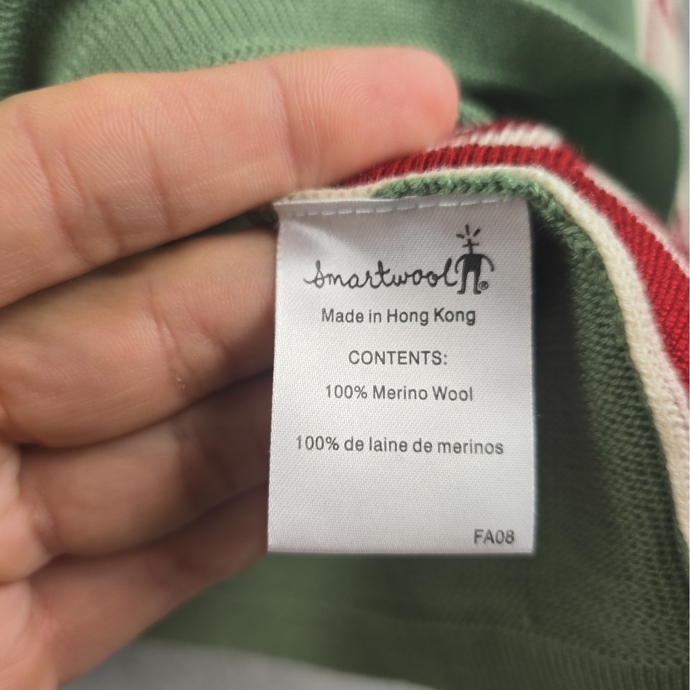 Smartwool Pullover Women's XL Green Merino Wool Sweater 1/4 Zip - Picture 7 of 10